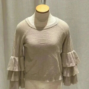 sweater with ruffle sleeves
